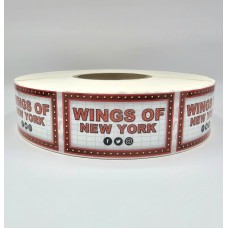 WINGS OF NEW YORK DELIVERY STICKERS - ROLL