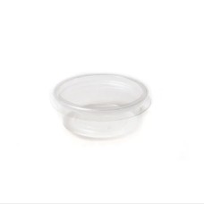 2OZ CLEAR PLASTIC POTS & LIDS FOR DIP - BOX