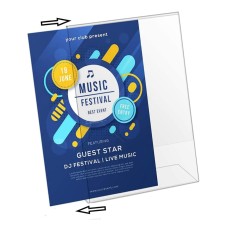SLANTED PLASTIC A4 POSTER DISPLAY - SINGLE